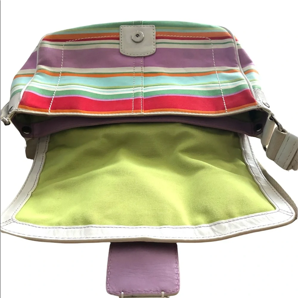 NWT Coach Hobo Handbag Hampton‎ Coastal Grandma Multicolor Canvas Crossbody